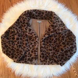 Brown Leopard Teddy Coat